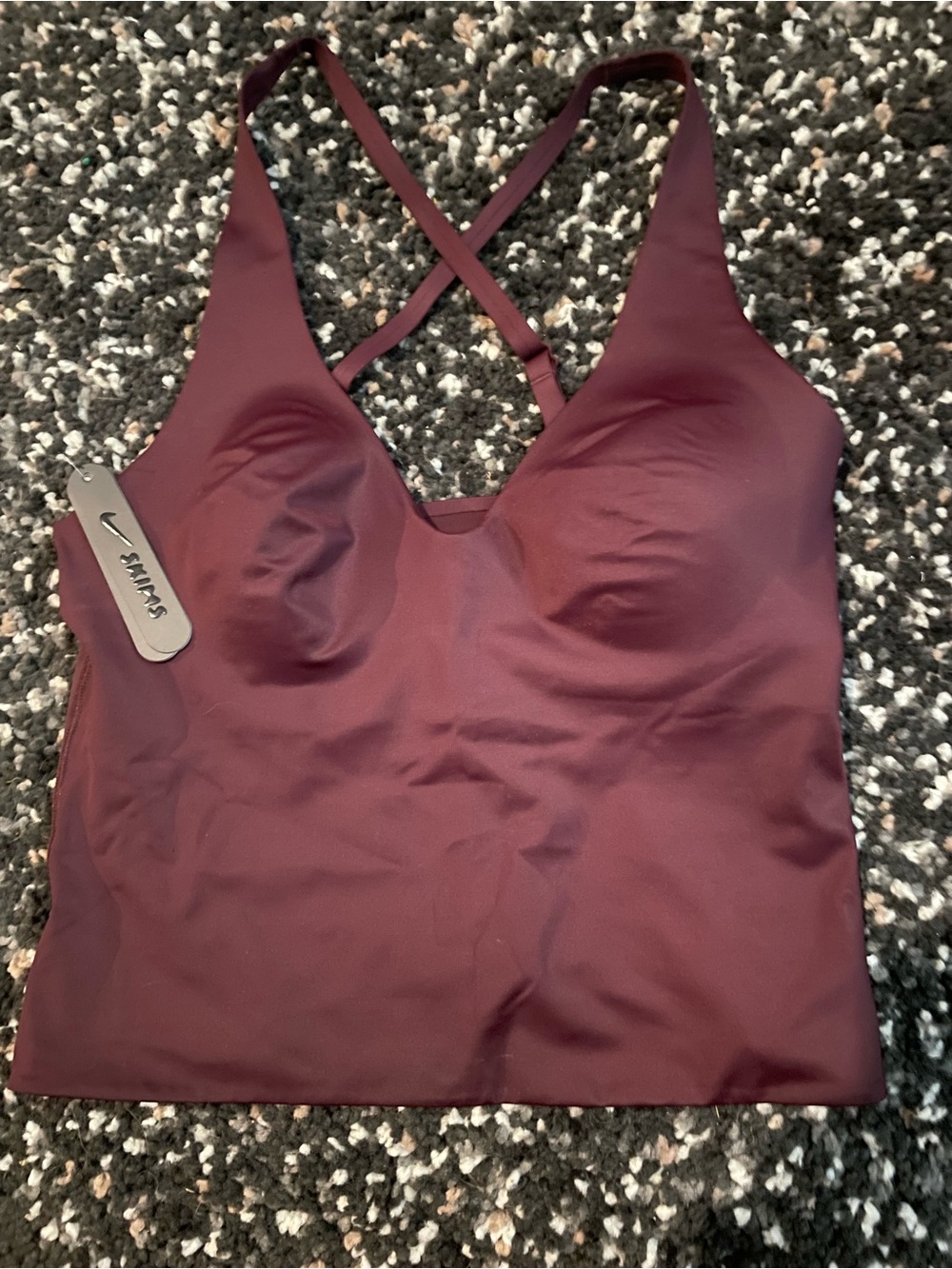 Nike SKIMS Shine V-Neck Tank Currant